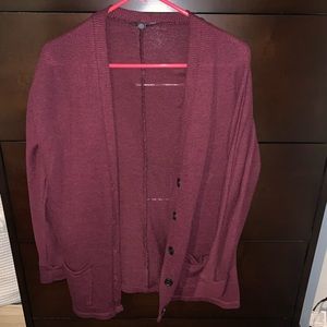 TRENDING - BURGUNDY CARDIGAN